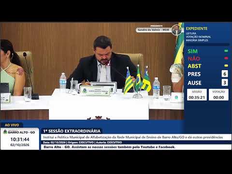 Sessão  extraordinária do dia 02/10/2026