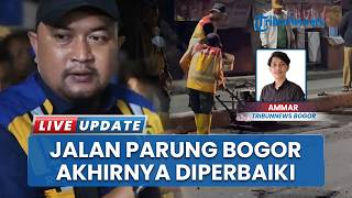 Tak Kunjung Diperbaiki sampai Jatuh Korban, Jalan Raya Parung Bogor Diaspal Pemkab & Kemen PU