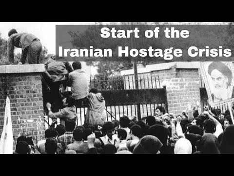 4th November 1979: Iran hostage crisis begins when students storm the American Embassy in Tehran