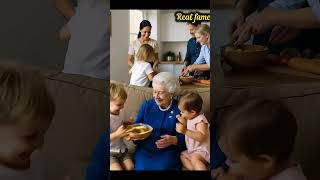 Archie and Lilibet putting stickers on Queen Elizabeth #meghanmarkle #princeharry