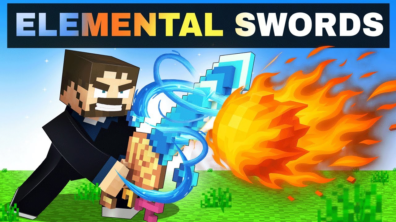 Using Elemental Swords in Minecraft