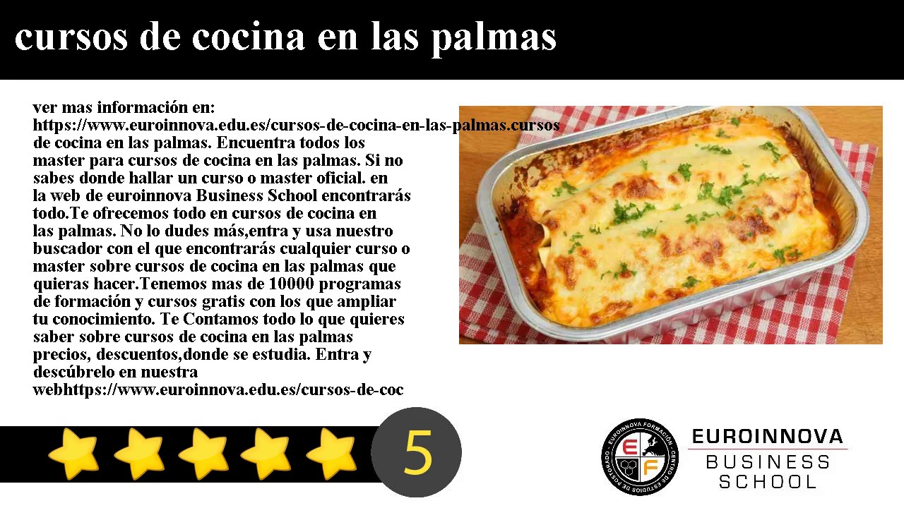 cursos de cocina en las palmas