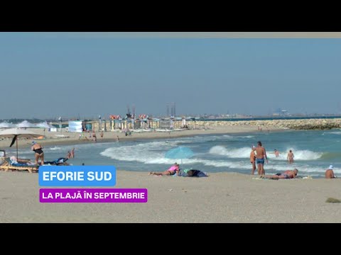 [4K][SEPTEMBRIE 2025] PLAJA EFORIE SUD BEACH, ROMÂNIA 🇷🇴 LA PLAJĂ ÎN SEPTEMBRIE!