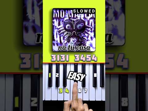 "MONTAGEM XONADA"(slowed) very easy piano tutorial with lyrics #piano #pianotutorial #funk