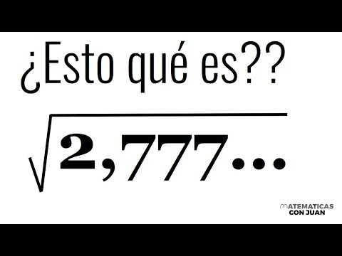 VALOR DE LA RAÍZ CUADRADA DE UN NÚMERO PERIÓDICO. Matemáticas Básicas