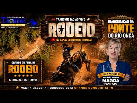 Rodeio da Inauguração da Ponte do Rio Onça | Disputa de Montarias em Touros |  Trombas-GO | AO VIVO