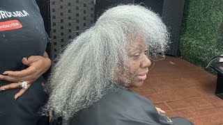 She challenged me to make her look YOUNGER. 