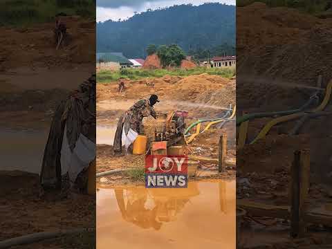NAIMOS arrests 13 suspected illegal miners during an operation at Osino. #JoyNews