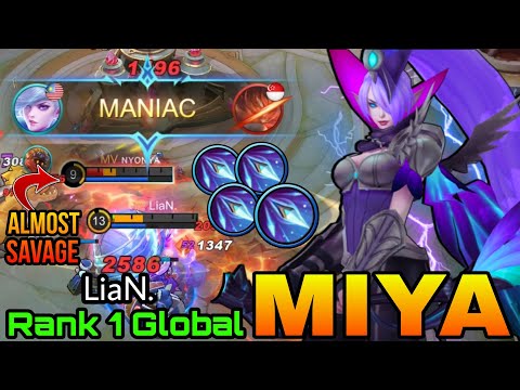 Almost got Savage Miya Late Game Monster MM! - Top 1 Global Miya by LiaN. - MLBB