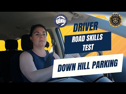 Utah DLD Road Skills Test Mandatory Maneuvers - Downhill Parking Multiple Camera Views
