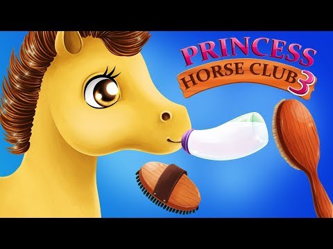 Fun Horse Care Games - Princess Pony Club Makeover Clean Up Cute Horses Kids Games