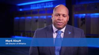 Video describing UB's Center for the Advancement for Sport. Lead image shows Athletic Director Mark Alnutt.