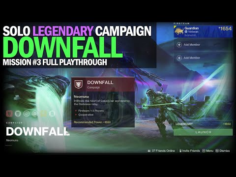 Solo Legendary Lightfall Campaign - Mission #3 "Downfall" [Destiny 2 Lightfall]