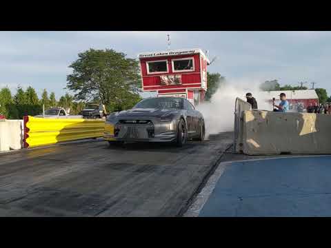 R35 GT-R goes 7.0 @ 204MPH - MoTec Tuned - Boostin Performance GTR - Great Lakes Dragaway Drag Way