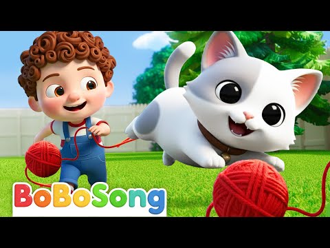 🐾 Meow Meow Song - Bobo's Fluffy Kitty 🐈| Kids Songs & Nursery Rhymes 🎶