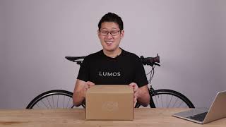 Lumos Charcoal Black Ultra hjelm med lygter