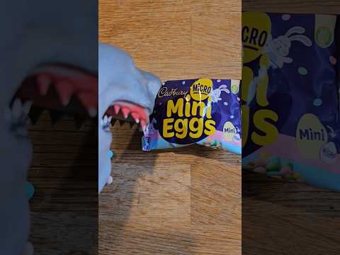 Hungry Hand eats Cadbury Mini Eggs Micro!