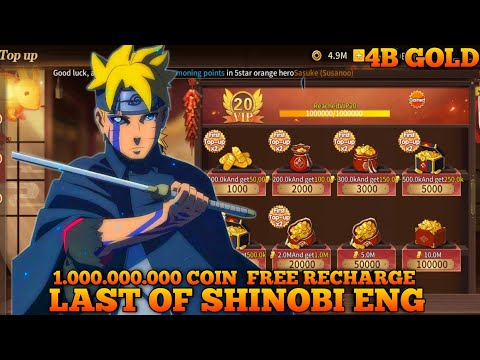 New Last Of Shinobi English - 4B Gold + 1B Coin Free Recharge + Full VIP