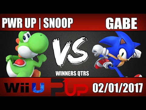 PowerUp | Snoop (Yoshi) vs Gabe (Sonic) - Wii U Winners Quarters - SOS