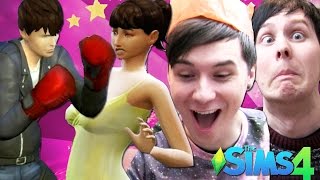 FIGHT AT THE MUSEUM - Dan and Phil Play: Sims 4 #11