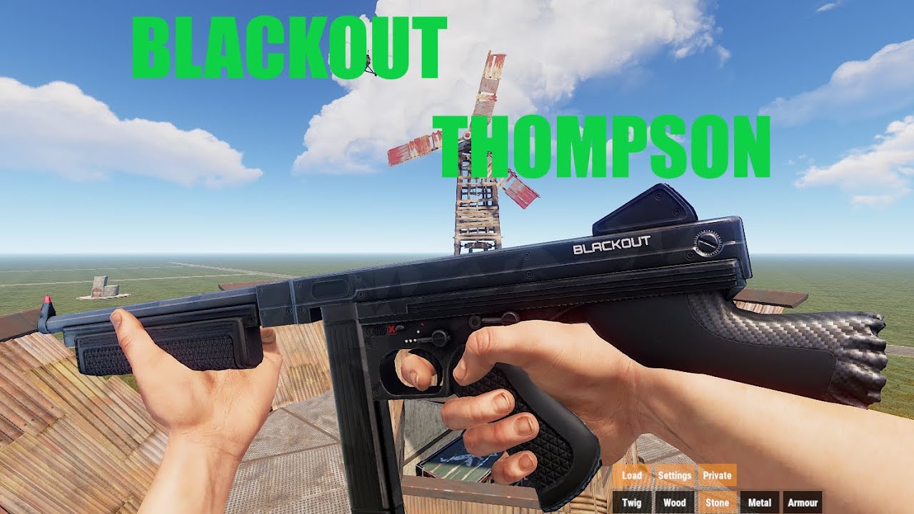 RUST ITEM STORE- BLACKOUT THOMPSON, BOMBING JACKET, SMALL BOX FROM HELL, CORRUPTED SET