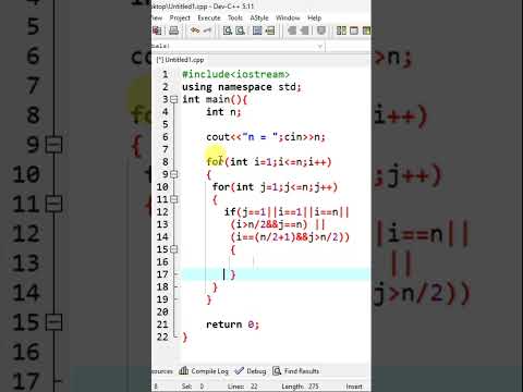 Print G Alphabet Pattern C Program Tutorial 7 C Pattern Code