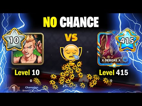 8 ball pool - Level 10 VS Level 415 😭 NO CHANCE 😭 Table All in One - 10k to 600k Coins GamingWithK