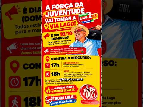 PASSEATA RUMO A VITÓRIA DO LULA Araguaína -TO #Araguaina #Tocantins #Palmas #tocantinopolis #gurupi
