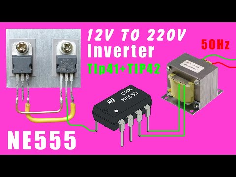 How I make Inverter at home, 12v 220v Inverter, 555 timer IC, 3000 watt pure sine wave Inverter