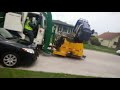 Waste Management Think Green Think Clean Autocar W Curotto Can On Recycling In Evergreen Park IL