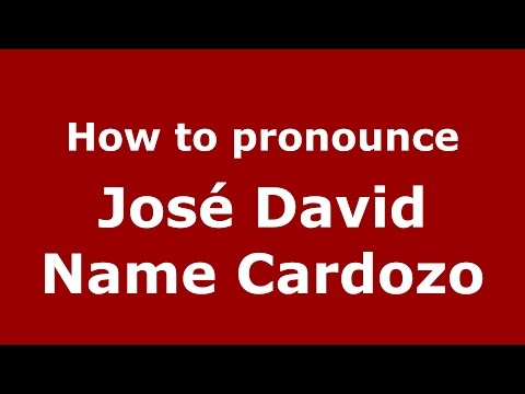 How to pronounce José David Name Cardozo (Colombian Spanish/Colombia)  - PronounceNames.com