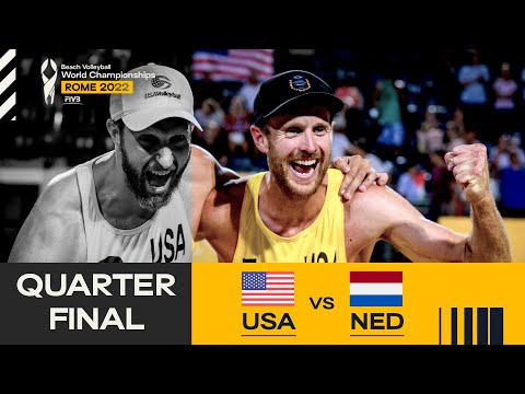 Schalk/Brunner 🇺🇸 vs. Brouwer/Meeuwsen 🇳🇱 - Quarterfinal Highlights Rome 2022 #BeachWorldChamps