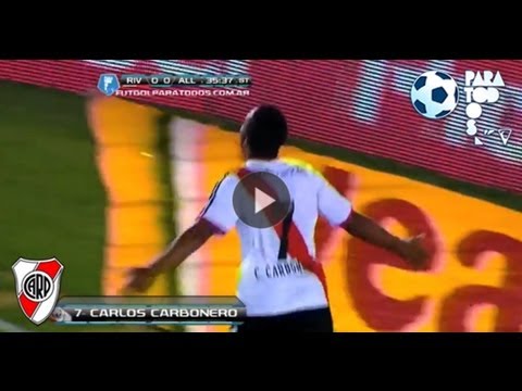 Gol Carbonero.  River 1 All Boys 0. Torneo Inicial 2013. Fecha 8. Fútbol Para Todos.