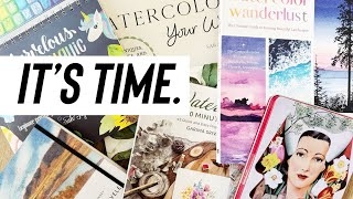 Watercolorland is Filthy with Books I Need to Use!!
