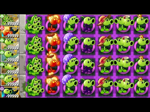 PvZ 2 Challenge - Every PEASHOOTER vs All Modern Day Zombie - Who 's Best Plant?