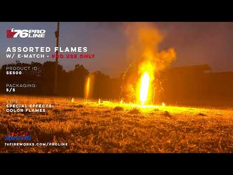 SE500 Assorted Flames w/ E-Match - Pro Use Only Color Flames - '76 Pro Line