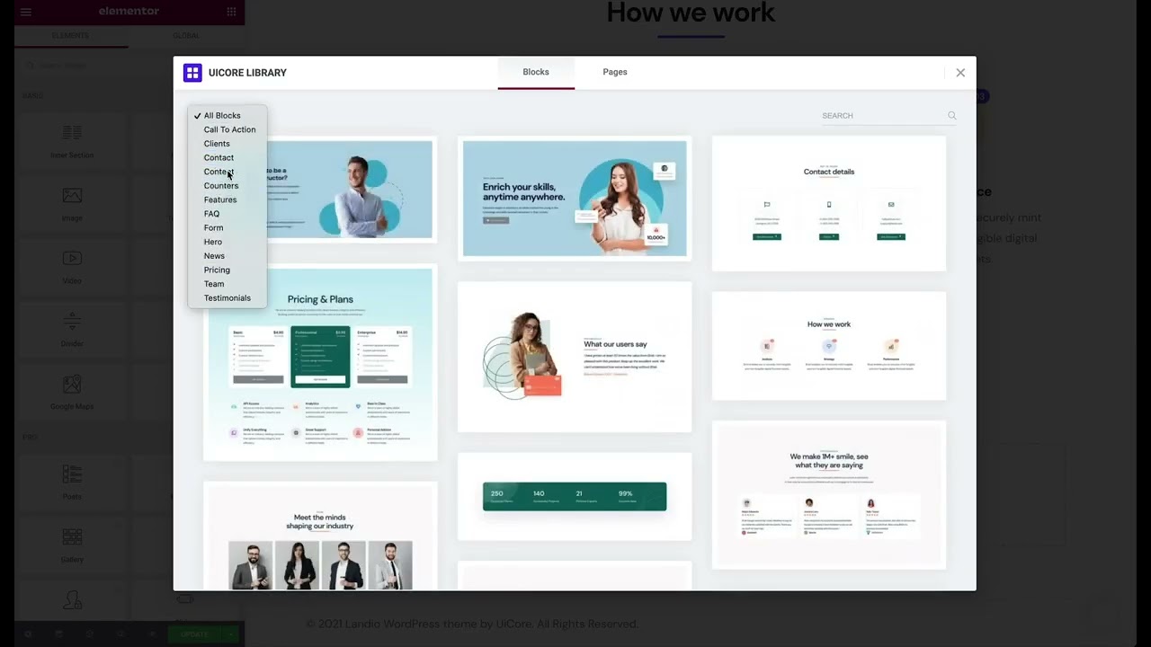 UiCore Template Library - UiCore Framework - WordPress
