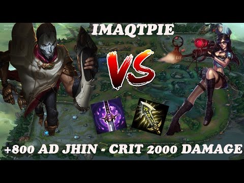 +800 AD IMAQTPIE Jhin Build Full AD Carry - Crit Damage 2000 - Patch 6.21