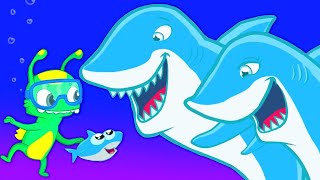 Meets Baby Shark - Sea Patrol To The Rescue: Let's Find Daddy & Mommy Shark - Groovy The Martian