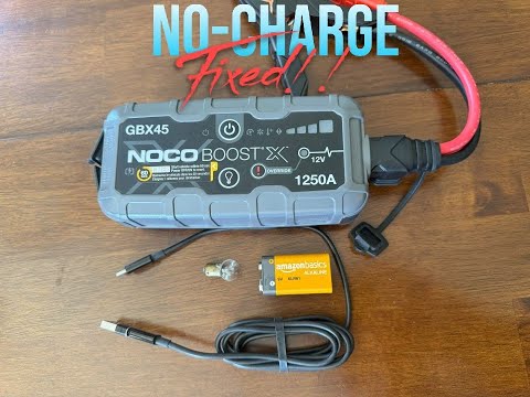 Noco GBX Won't Charge - Easy Fix!!  Jump Start a Jump Starter using the USB port