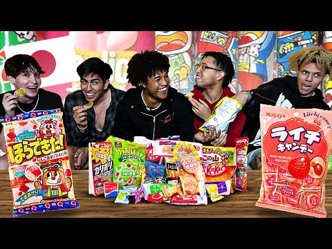 TIKTOKERS TRY JAPANESE CANDY | FT NOAHJAYWOOD, AVIAKBAR, CORBO, AND POVSWITHNOLAN