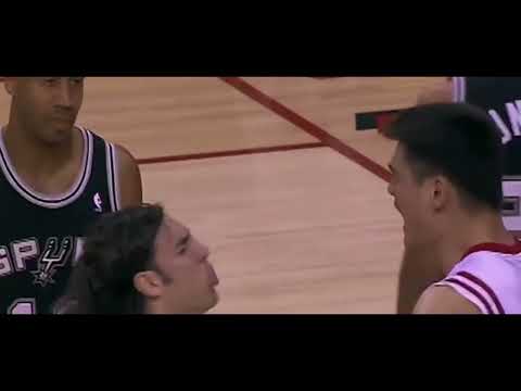 HALL OF FAMER! Yao ming monster dunks and blocks.