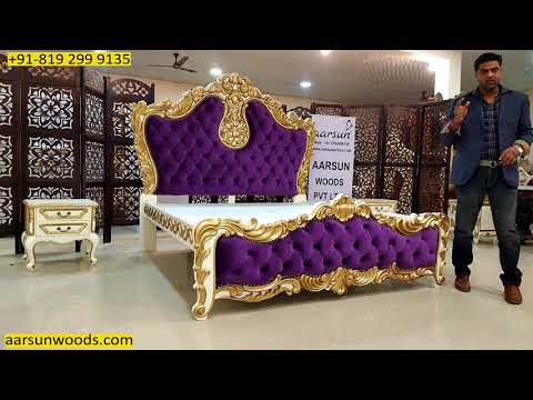King size teak wood wooden royal bed