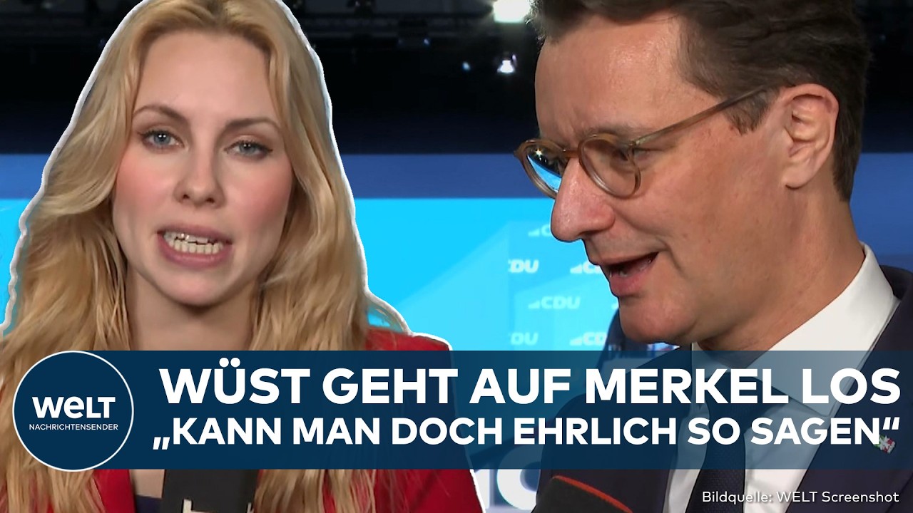 CDU-PARTEITAG: Paukenschlag! Kritik an Merkel! Konfrontation? Wüst macht klare Ansage zu Merz