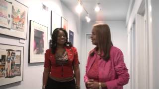 Sylvia Moy walking down Motown&#39;s Hall of Fame with Michelle Wilson