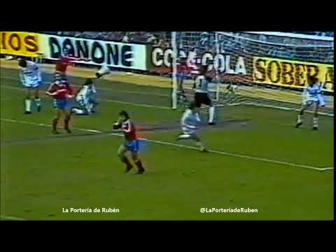 Parada de Agustín Rodríguez, Real Madrid 1985-86.