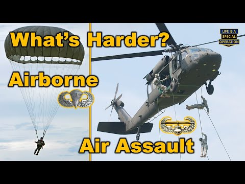 Part of a video titled What's Harder - AIRBORNE or AIR ASSAULT School? - YouTube