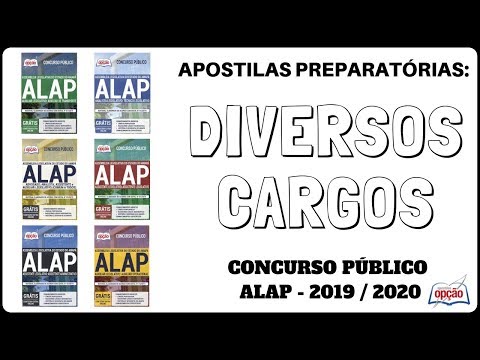 Apostilas Preparatórias Concurso ALAP - 2019 / 2020, Diversos Cargos (Apostilas Opção)
