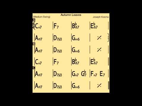 Autumn Leaves - Backing track / Play-along (no bass)