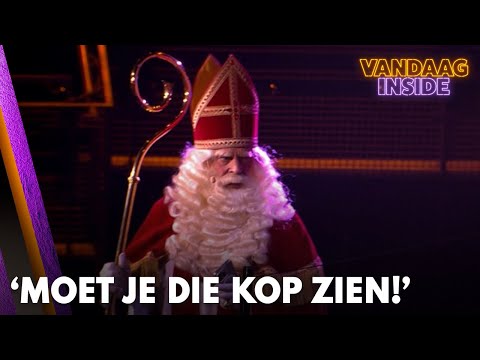 Sinterklaas onderbreekt Vandaag Inside Oudejaarsspecial: 'Eén grote amulet van geestelijke armoede'